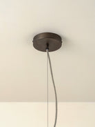 Folia - Large Scalloped Natural Linen Pendant