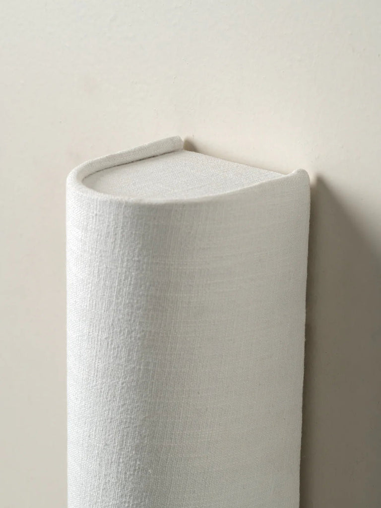 Folia - Natural Linen Single Wall Light - Wall Lights Lights&Lamps Loom Collection Dubai
