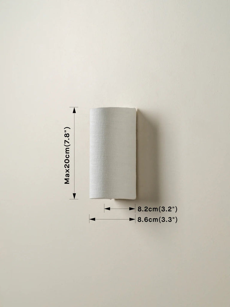 Folia - Natural Linen Single Wall Light - Wall Lights Lights&Lamps Loom Collection Dubai