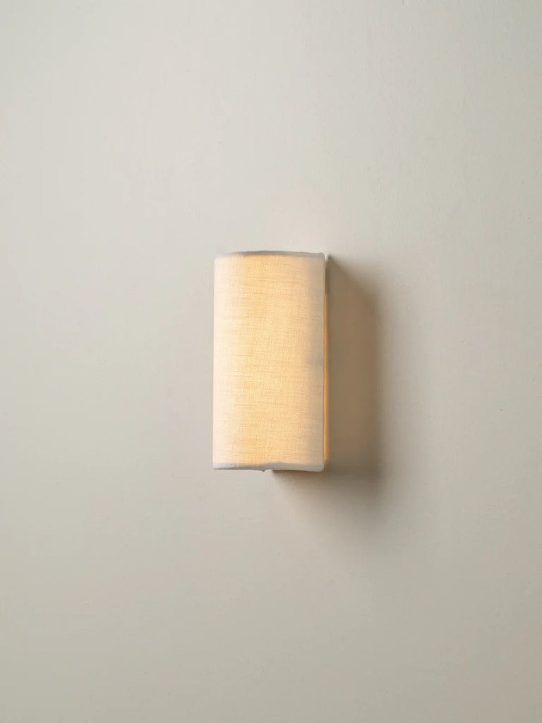 Folia - Natural Linen Single Wall Light - Wall Lights Lights&Lamps Loom Collection Dubai