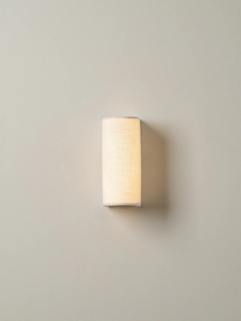 Folia - Natural Linen Single Wall Light - Wall Lights Lights&Lamps Loom Collection Dubai