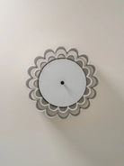 Folia - Scalloped Natural Linen Flush Pendant - Ceiling Lights Lights&Lamps Loom Collection Dubai