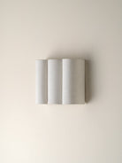 Folia - Scalloped Natural Linen Wall Light