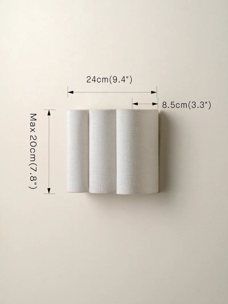Folia - Scalloped Natural Linen Wall Light