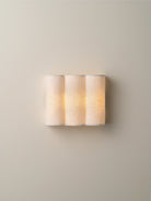 Folia - Scalloped Natural Linen Wall Light