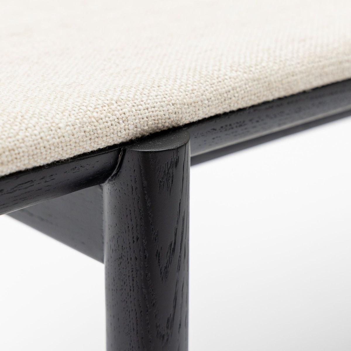 Folk Bench - Black Oak & Oatmeal - Benches Tolv Loom Collection Dubai