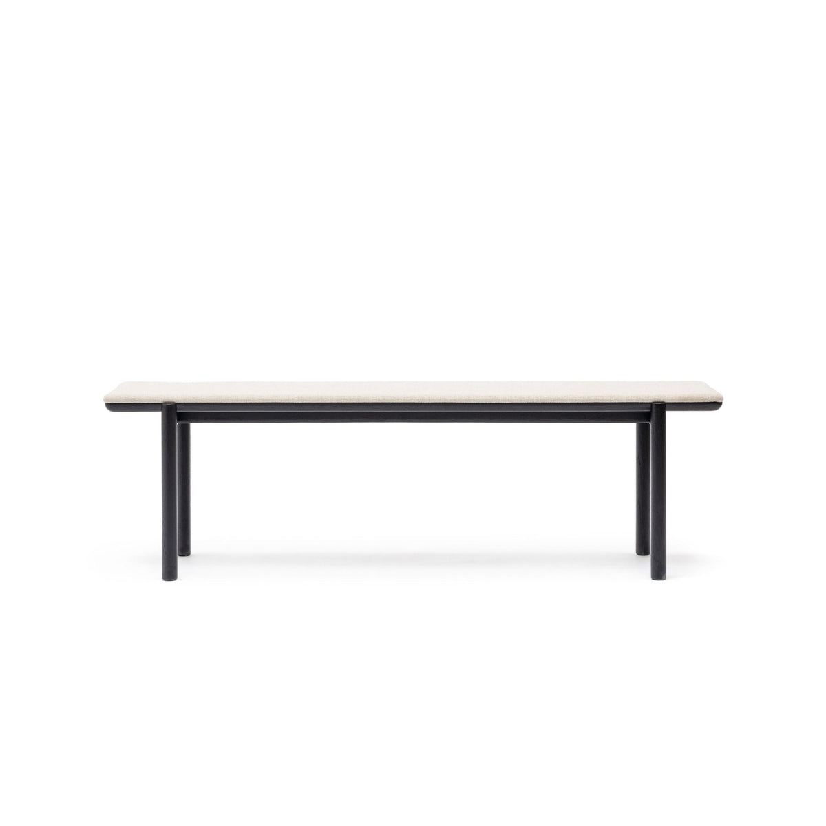 Folk Bench - Black Oak & Oatmeal - Benches Tolv Loom Collection Dubai