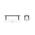 Folk Bench - Black Oak & Oatmeal - Benches Tolv Loom Collection Dubai