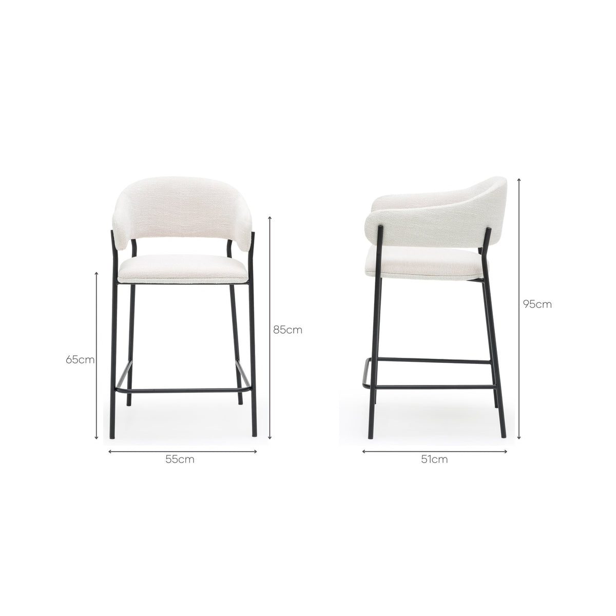 Franco Counter Chair - Ecru