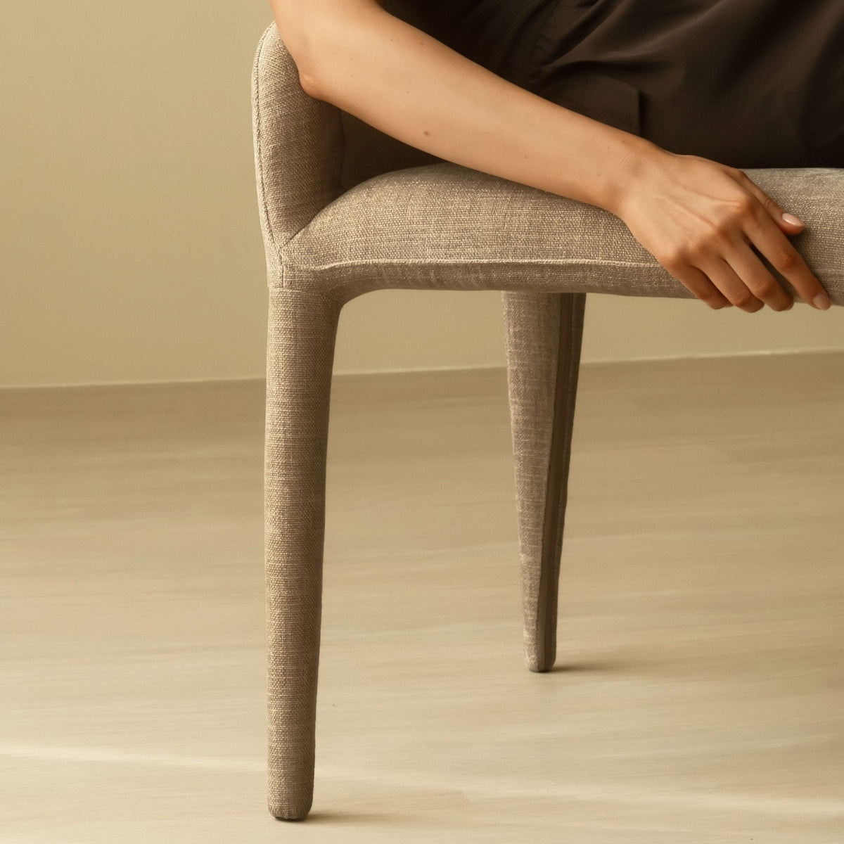 Freya Armchair - Latte - Dining Chairs Loom Collection Loom Collection Dubai
