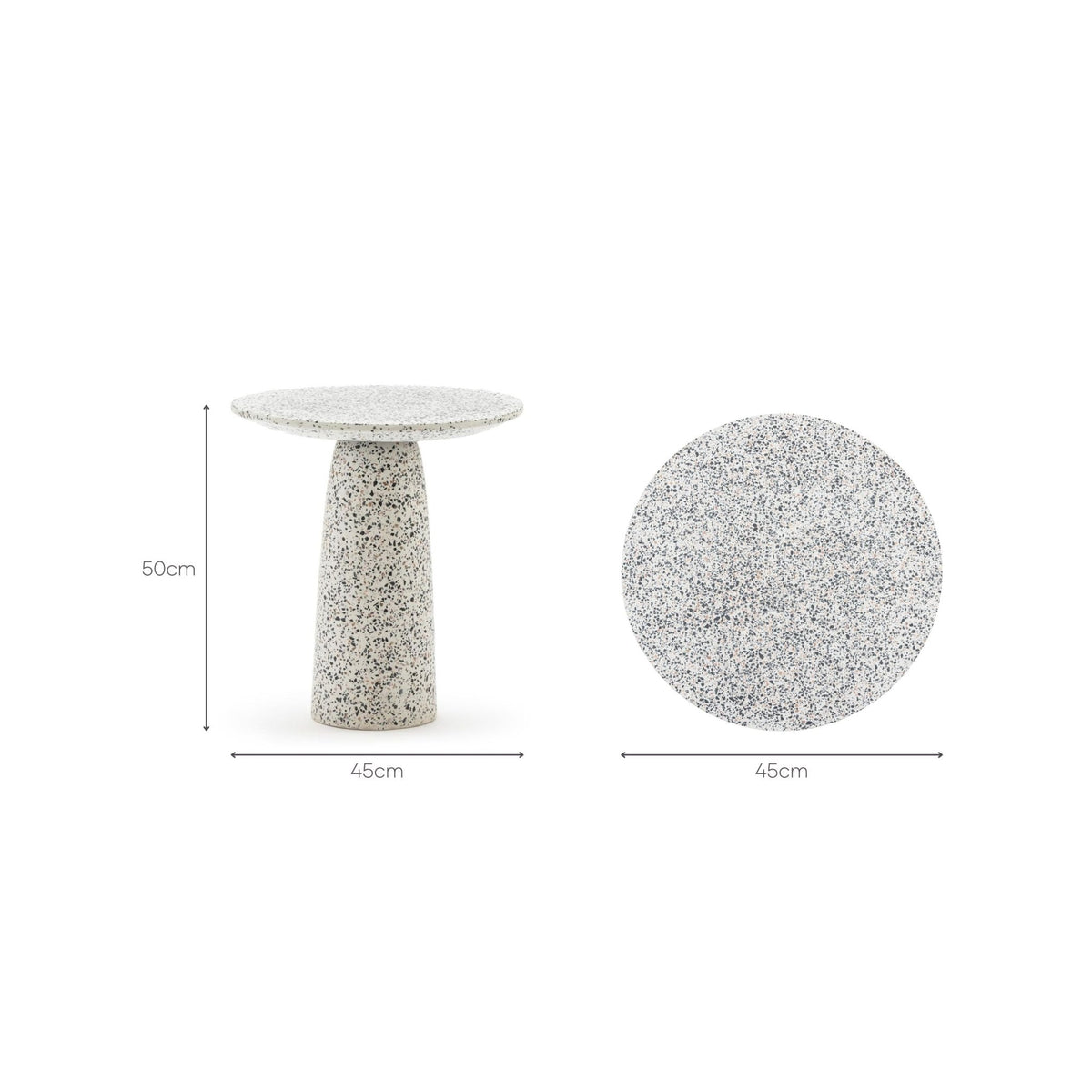 Fungi Tall - White - Side Tables Tolv Loom Collection Dubai