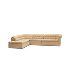 Furrow Corner Open End Sofa - Sherpa Toffee - Modular Sofas Natadora Loom Collection Dubai
