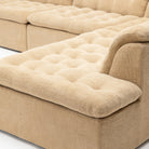 Furrow Corner Open End Sofa - Sherpa Toffee - Modular Sofas Natadora Loom Collection Dubai