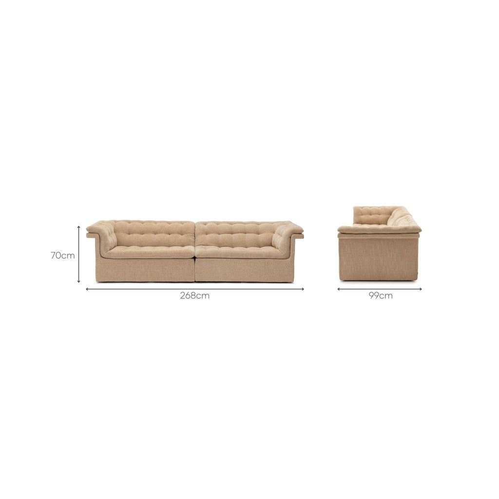 Furrow Sofa - Sherpa Toffee - Sofas Natadora Loom Collection Dubai