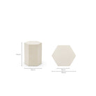 Gabi Stool - Cemento White - Side Tables Loom Collection Loom Collection Dubai