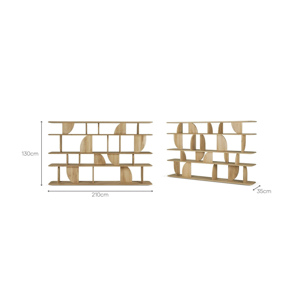 Geometric Rack - Oak - Shelving Ethnicraft Loom Collection Dubai