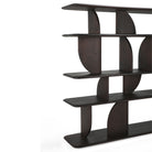 Geometric Rack - Varnished Teak - Dark Brown - Shelving Ethnicraft Loom Collection Dubai