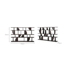 Geometric Rack - Varnished Teak - Dark Brown - Shelving Ethnicraft Loom Collection Dubai