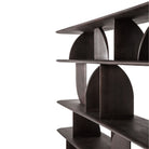Geometric Rack - Varnished Teak - Dark Brown - Shelving Ethnicraft Loom Collection Dubai