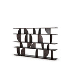 Geometric Rack - Varnished Teak - Dark Brown - Shelving Ethnicraft Loom Collection Dubai