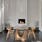 Geometric Rectangular Dining Table - Oak