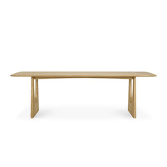 Geometric Rectangular Dining Table - Oak