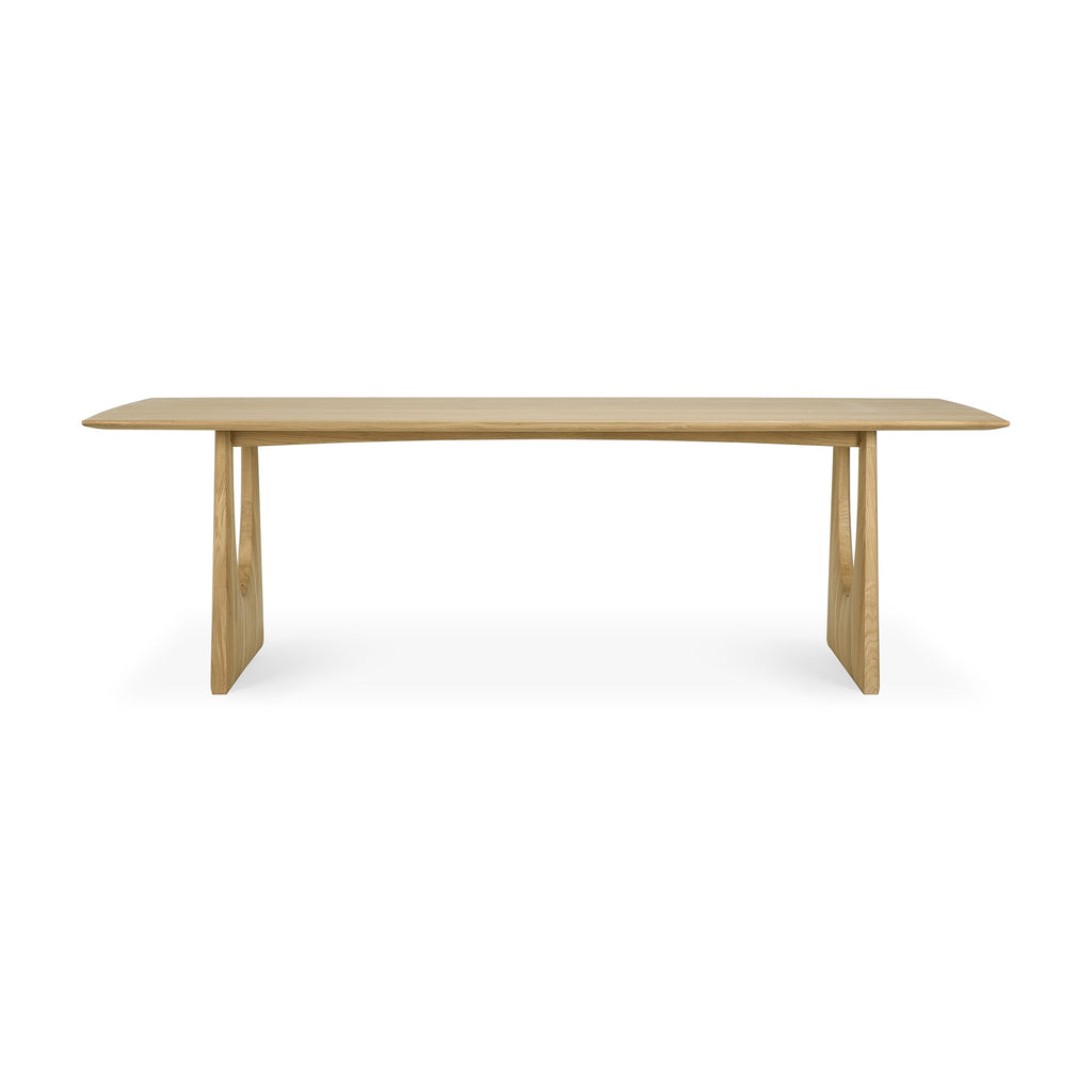 Geometric Rectangular Dining Table - Oak - Loom Collection