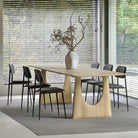 Geometric Rectangular Dining Table - Oak