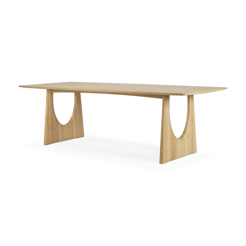 Geometric Rectangular Dining Table - Oak - Loom Collection