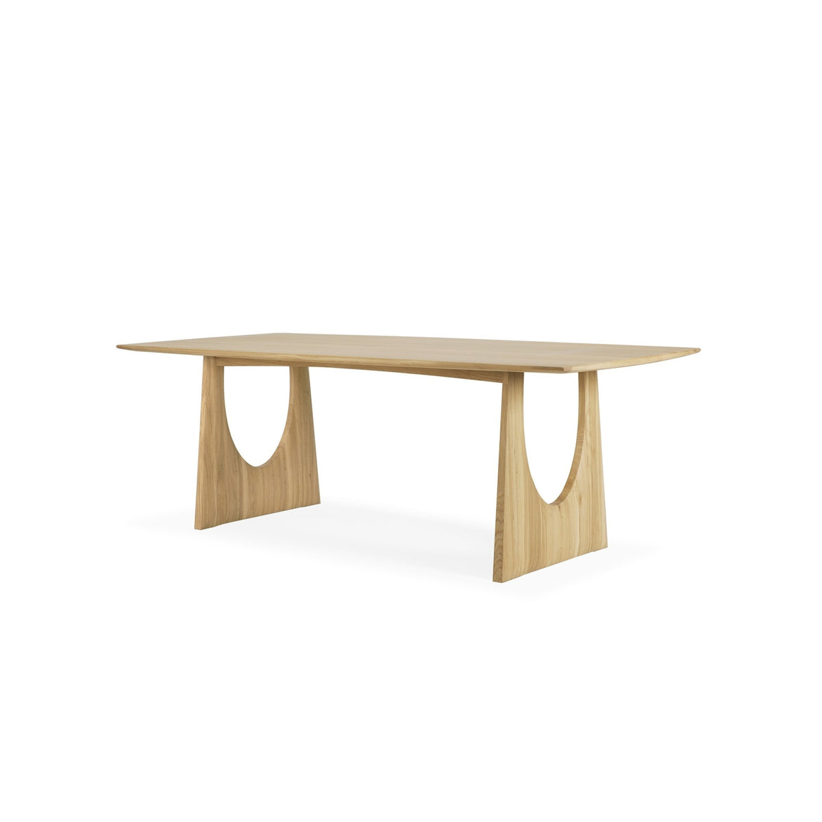 Geometric Rectangular Dining Table - Oak
