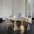 Geometric Rectangular Dining Table - Oak