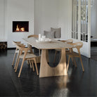 Geometric Rectangular Dining Table - Oak