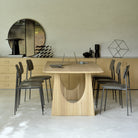Geometric Rectangular Dining Table - Oak