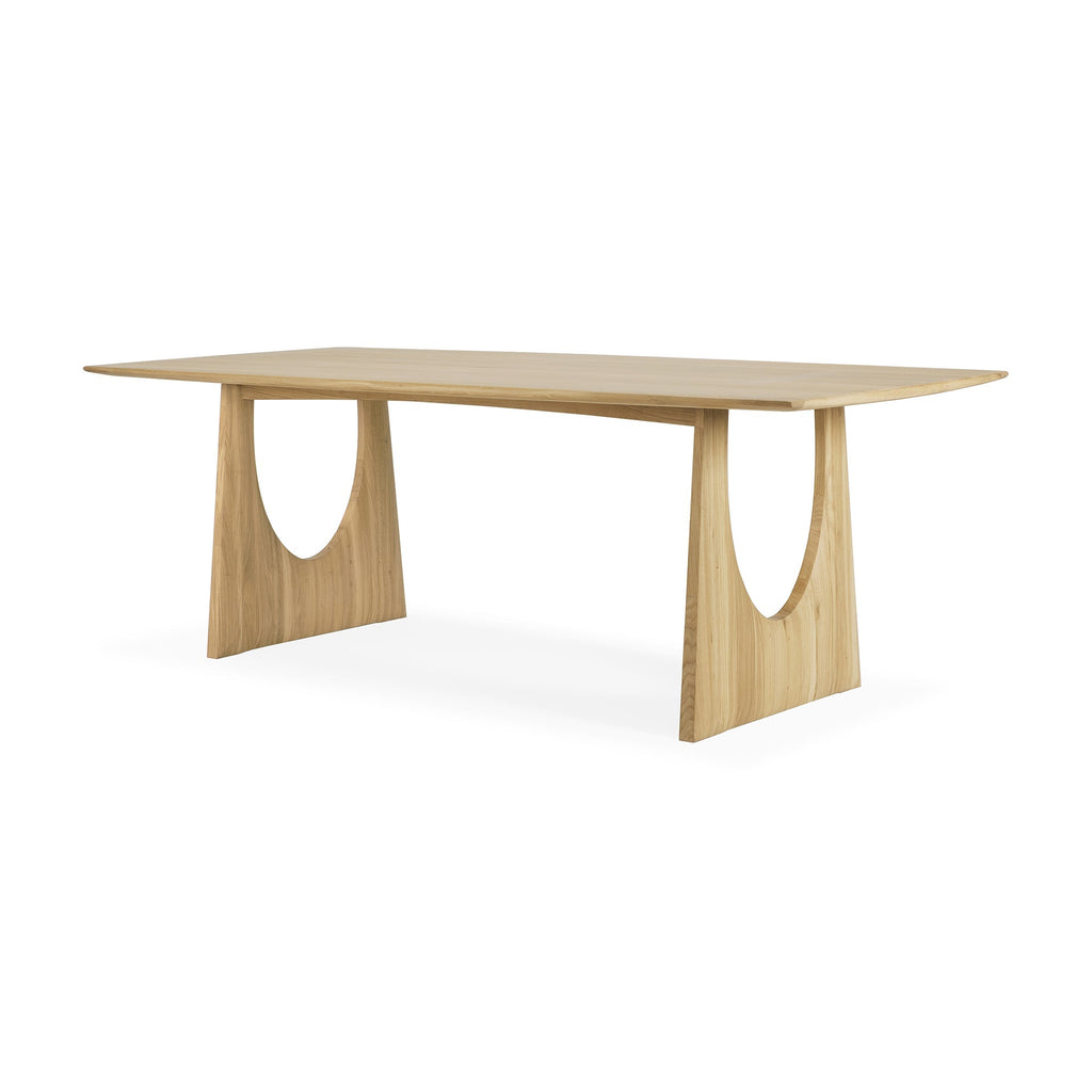 Geometric Rectangular Dining Table - Oak - Loom Collection