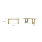 Geometric Rectangular Dining Table - Oak - Dining Tables Ethnicraft Loom Collection Dubai