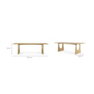 Geometric Rectangular Dining Table - Oak - Dining Tables Ethnicraft Loom Collection Dubai