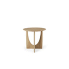 Geometric Side Table - Varnished Oak