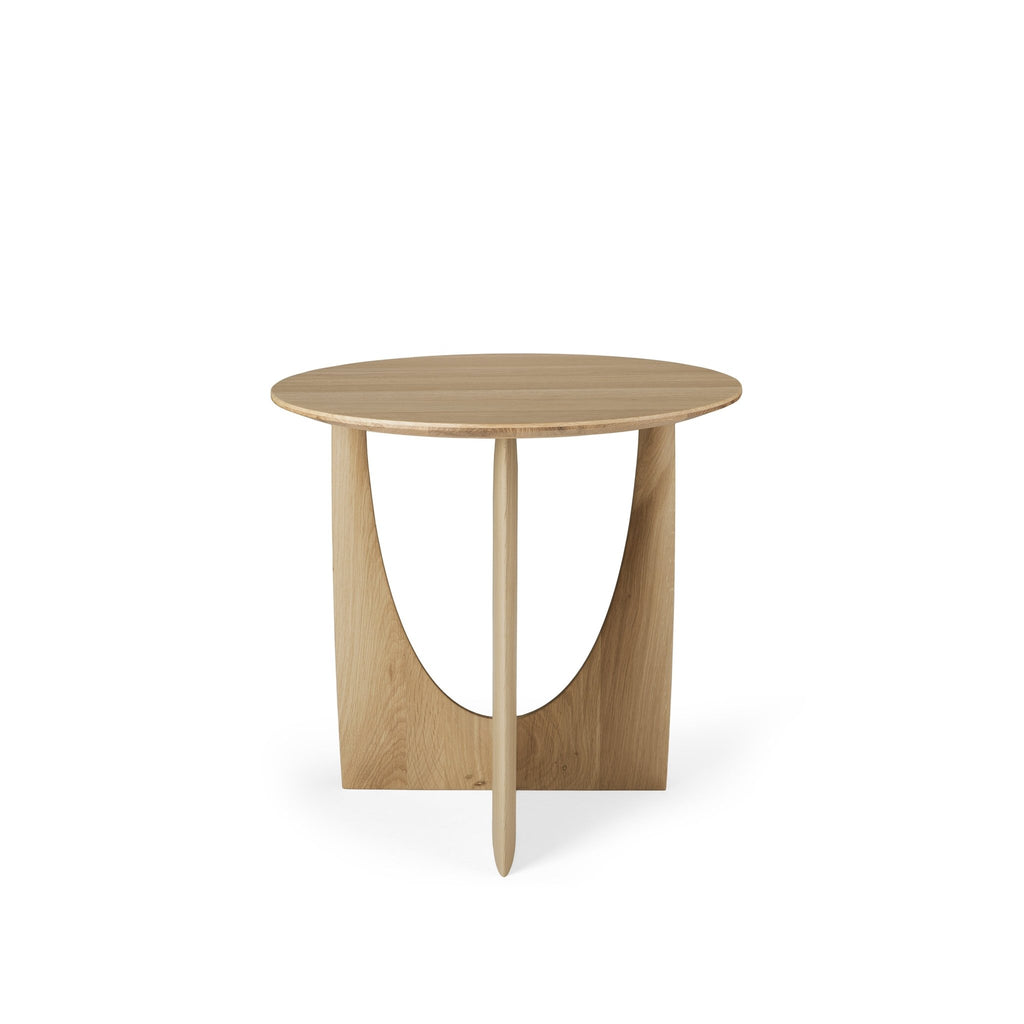 Geometric Side Table - Varnished Oak - Loom Collection