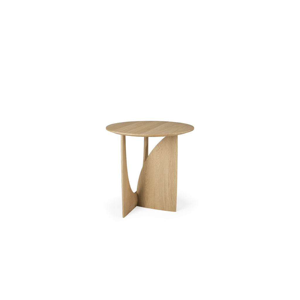 Geometric Side Table - Varnished Oak - Loom Collection