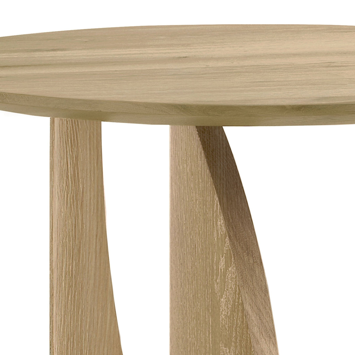 Geometric Side Table - Varnished Oak