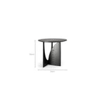Geometric Side Table - Varnished Oak - Black - Side Tables Ethnicraft Loom Collection Dubai