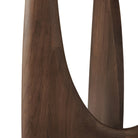 Geometric Side Table - Varnished Teak - Brown