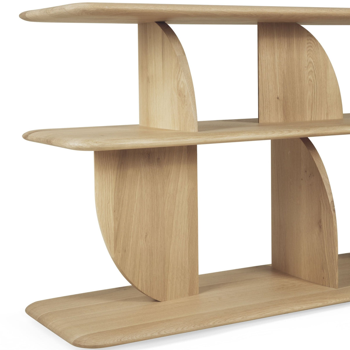 Geometric Sofa Console - Oak - Console Tables Ethnicraft Loom Collection Dubai