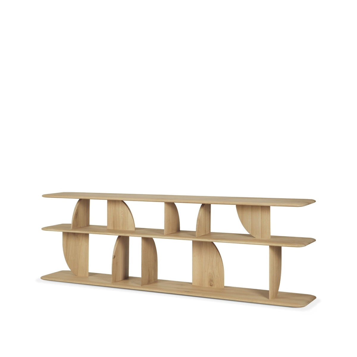 Geometric Sofa Console - Oak - Console Tables Ethnicraft Loom Collection Dubai