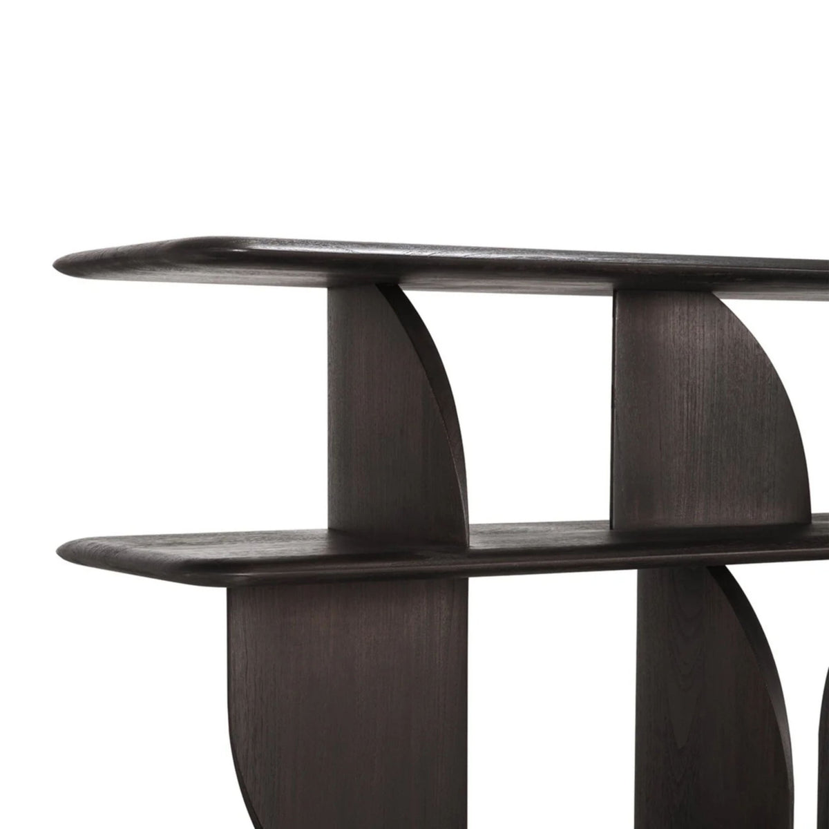 Geometric Sofa Console - Teak Dark Brown - Console Tables Ethnicraft Loom Collection Dubai