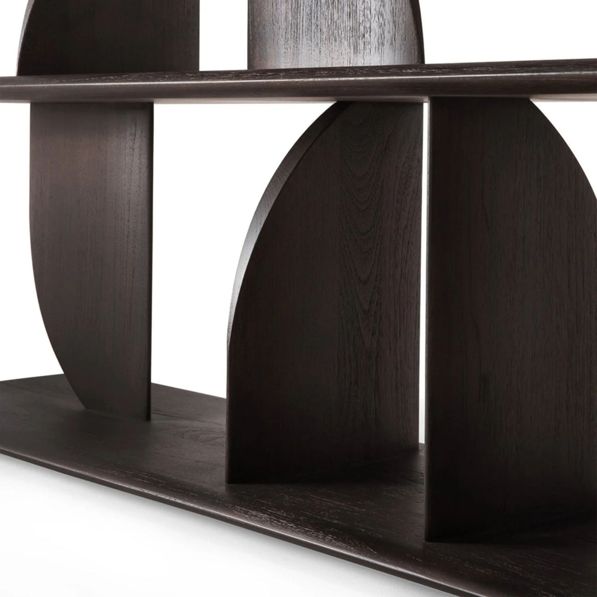 Geometric Sofa Console - Teak Dark Brown - Console Tables Ethnicraft Loom Collection Dubai