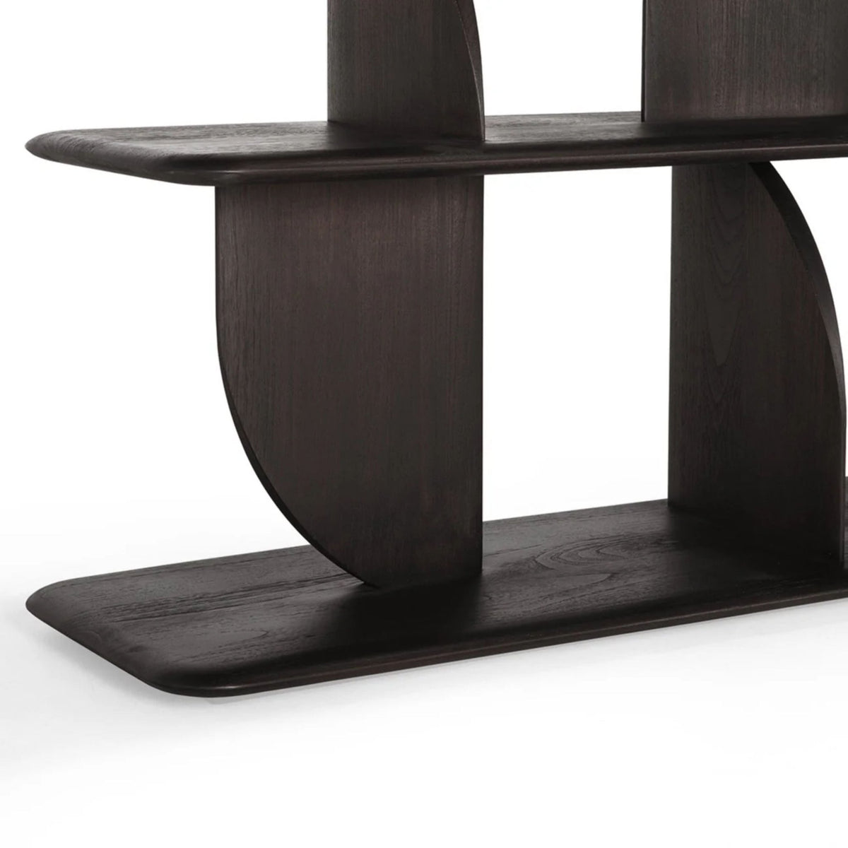 Geometric Sofa Console - Teak Dark Brown - Console Tables Ethnicraft Loom Collection Dubai