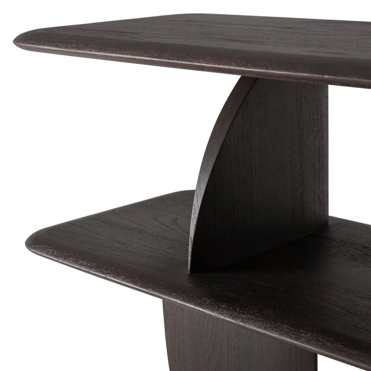 Geometric Sofa Console - Teak Dark Brown - Console Tables Ethnicraft Loom Collection Dubai