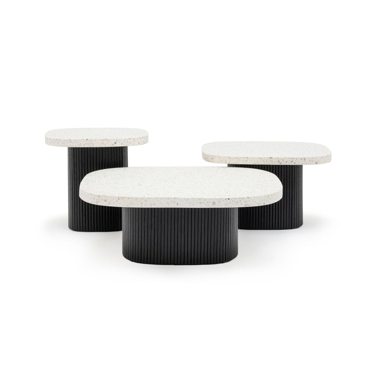 Gion Coffee Table 55 - Black Oak & Nougat - Side Tables Tolv Loom Collection Dubai