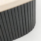 Gion Coffee Table 55 - Black Oak & Travertine